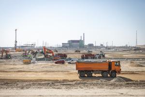 Soil removal to the design level began in the excavation pit of Unit 6 on 18 March 2026. Photo: Paks II. Ltd.
