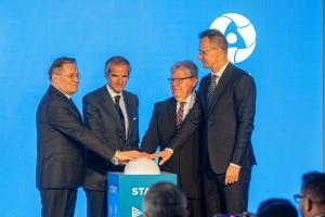 Ceremony of the first concrete pouring of Unit 5. Photo: Paks II. Ltd. / Vida Tünde