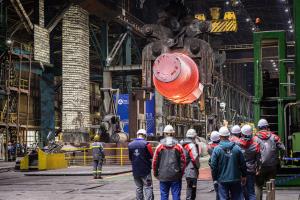 The forging of the reactor pressure vessel of Unit 5 in St. Petersburg, in one of the largest automated forging plants in Europe on 26 April 2024. Photo: Paks II. Ltd.