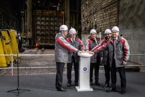 The forging of the reactor pressure vessel of Unit 5 in St. Petersburg, in one of the largest automated forging plants in Europe on 26 April 2024. Photo: Paks II. Ltd.