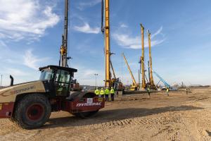 Soil consolidation works on 9 November 2023. Photo: Paks II. Ltd.