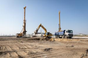 Soil stabilization test works. Photo: Paks II. Ltd.
